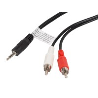 Кабел/преходник Lanberg mini jack 3.5mm (M) 3 pin -> 2X RCA (chinch) (M) cable 1.5m